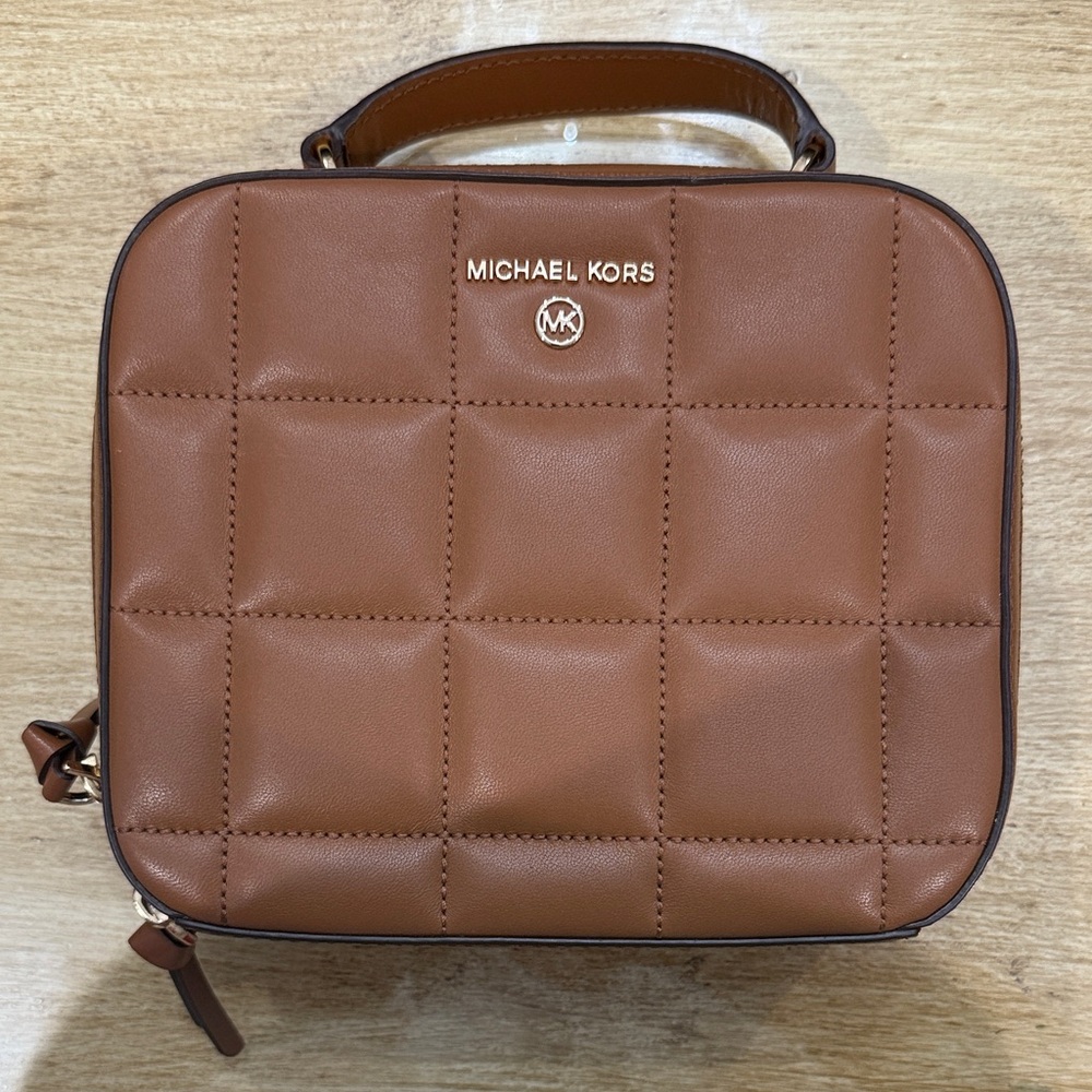 Michael Kors Tan Quilted Crossbody Bag